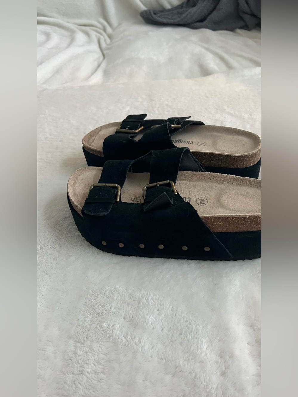 Women’s Black Platform cushionaire Slide Sandals size 9 - Picture 3 of 5